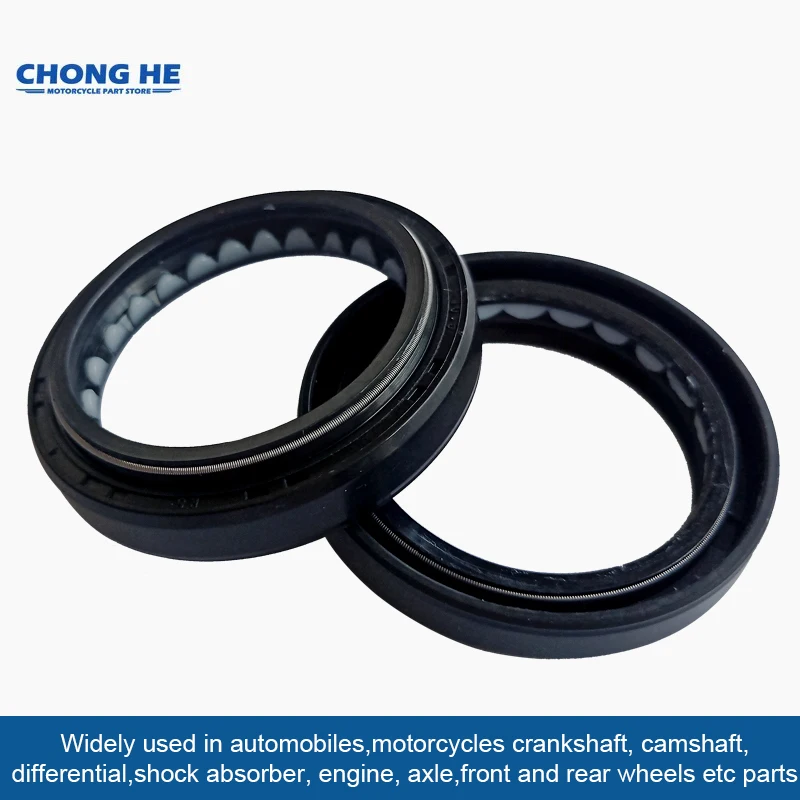 2pc 43x52.9x9.2/11.4 Motorcycle Front Shock Fork Damper Oil Seal 43 52.9 9.2/11.4 Integrated with Spring Oil Seals 43*52.9