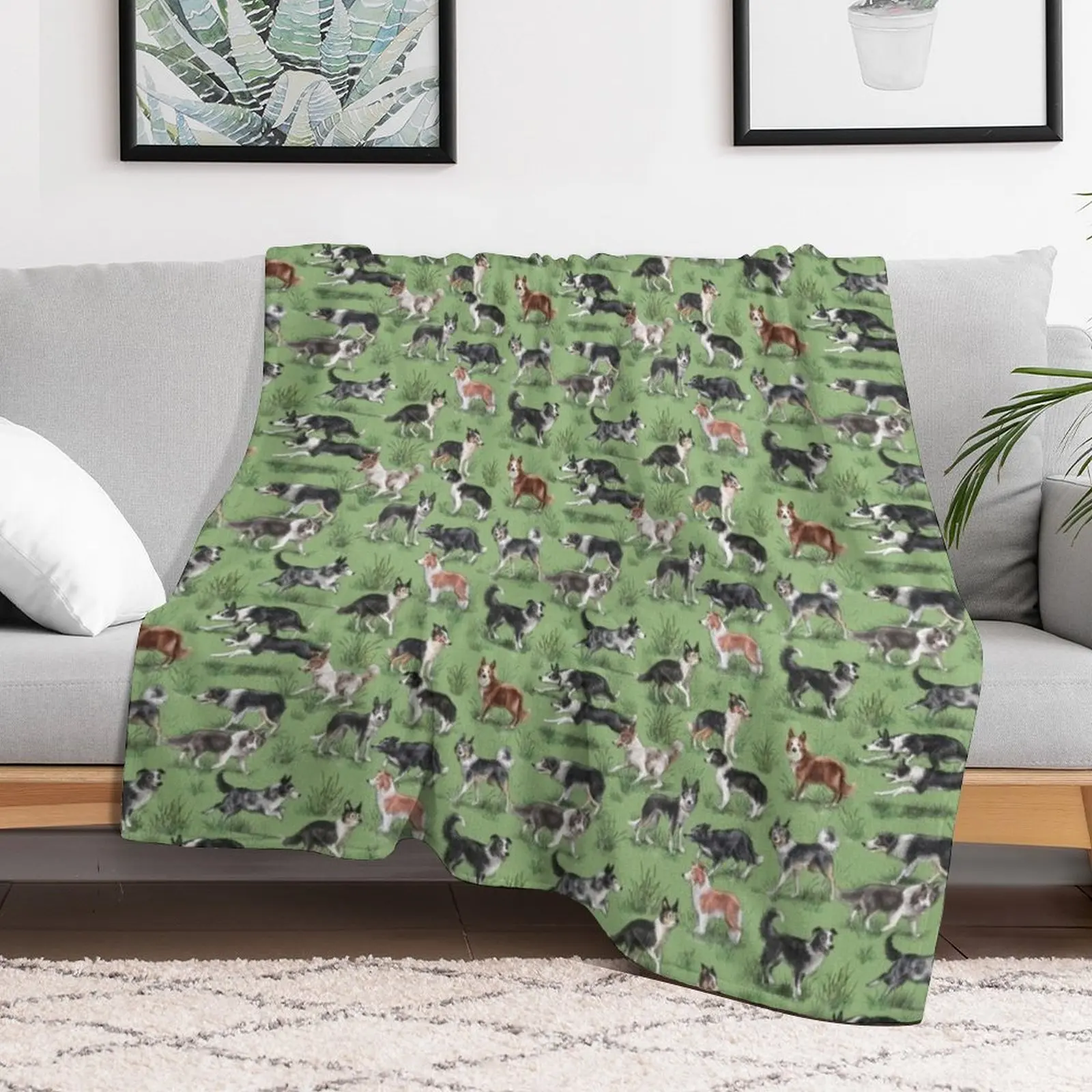 The Border Collie Throw Blanket Warm blankets ands bed plaid Blankets