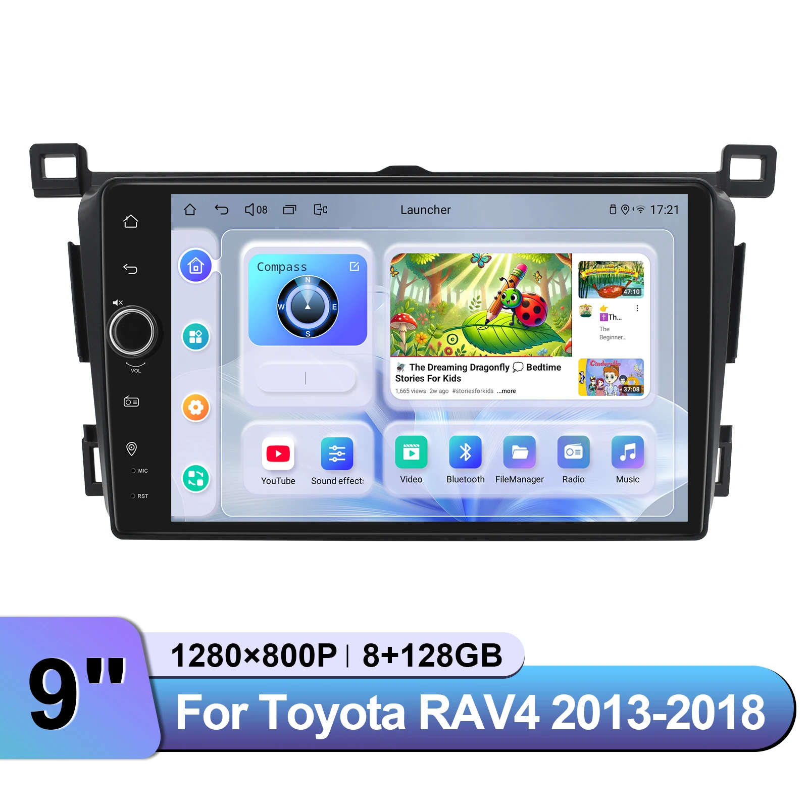 JOYING 9 بوصة أندرويد 13.0 راديو ستيريو بالسيارة رئيس وحدة Carplay لتويوتا RAV4 RAV 4 2013-2018 شحن سريع من مستودع الولايات المتحدة #3