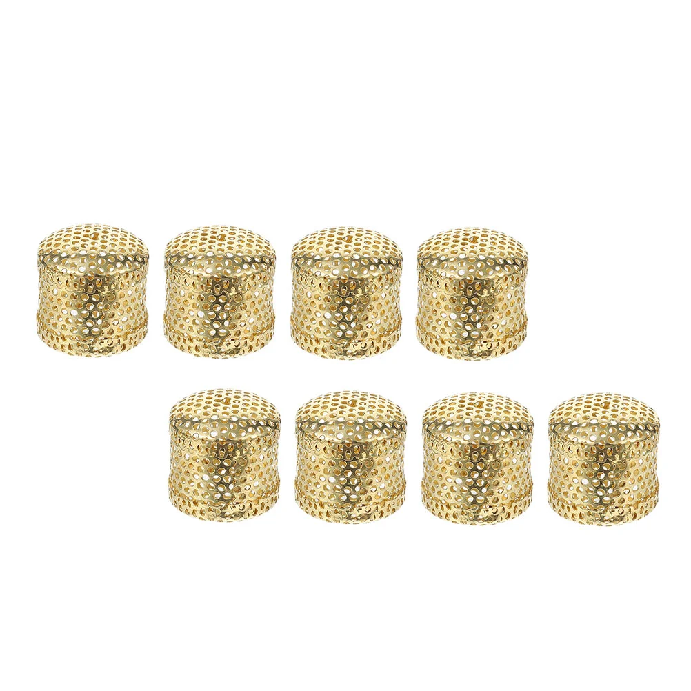 

8 Pcs Smoker Anti-scald Moxibustion Boxes Thicken Moxa Tools Copper Smokeless Storage Anti-ash Net