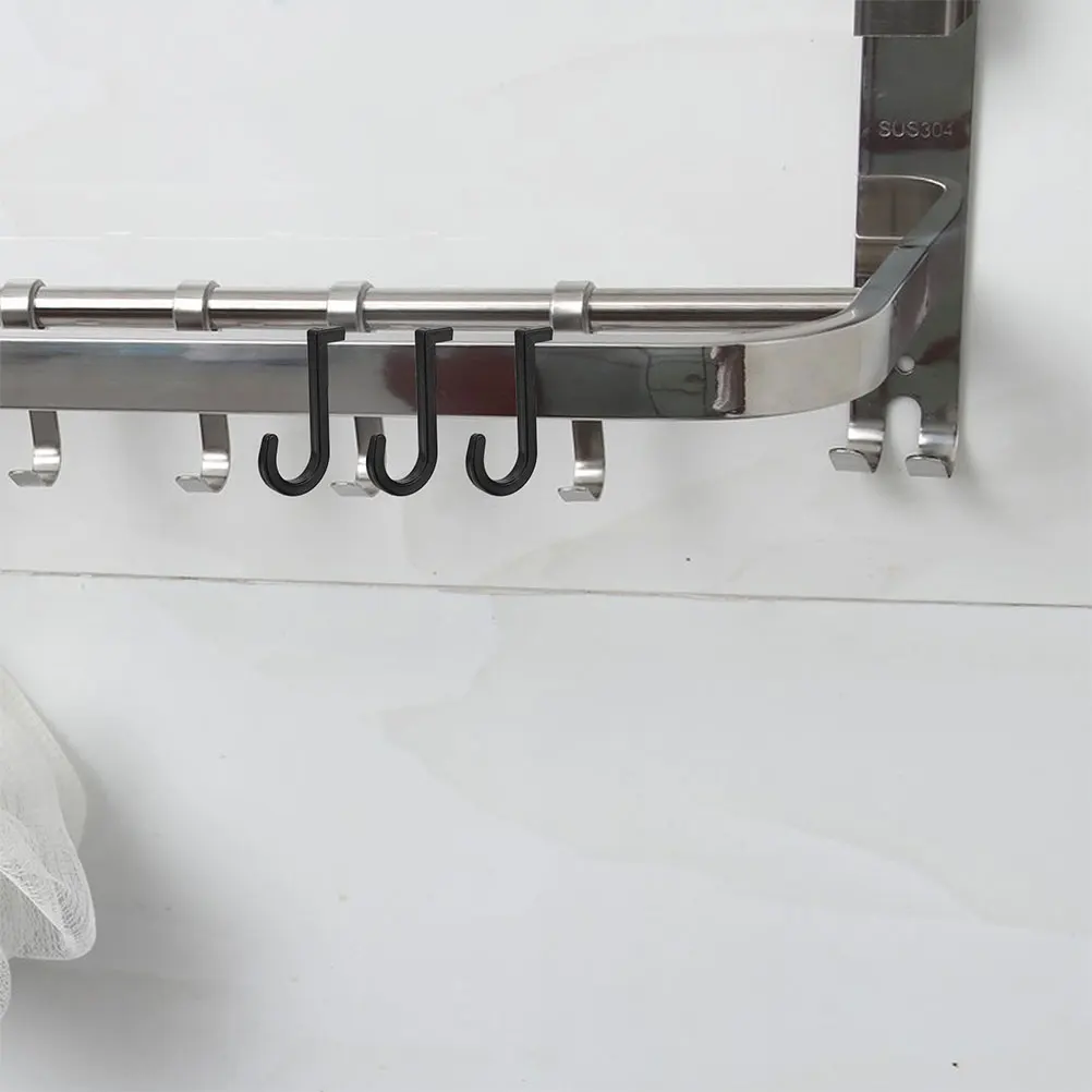 

Flat Hooks Cabinet Door Hanger for Wire Racks Bath Towel Entryway Cubicle Hanging Towels