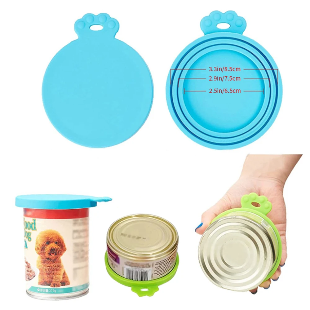 3-in-1 Silicone Can Lid Reusable Silicone Food Preservation Lid Pet Can Lid Sealed Storage Kitchen Tools Hot Selling