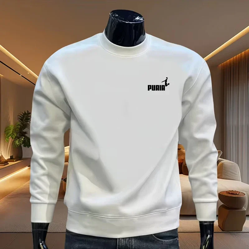 2026 Neuankömmling Herren Langarm-T-Shirt Urban Casual Fashion O-Ausschnitt Hoodie Frühling Herbst Komfort Warmer Pullover Herrenbekleidung – Detail 4