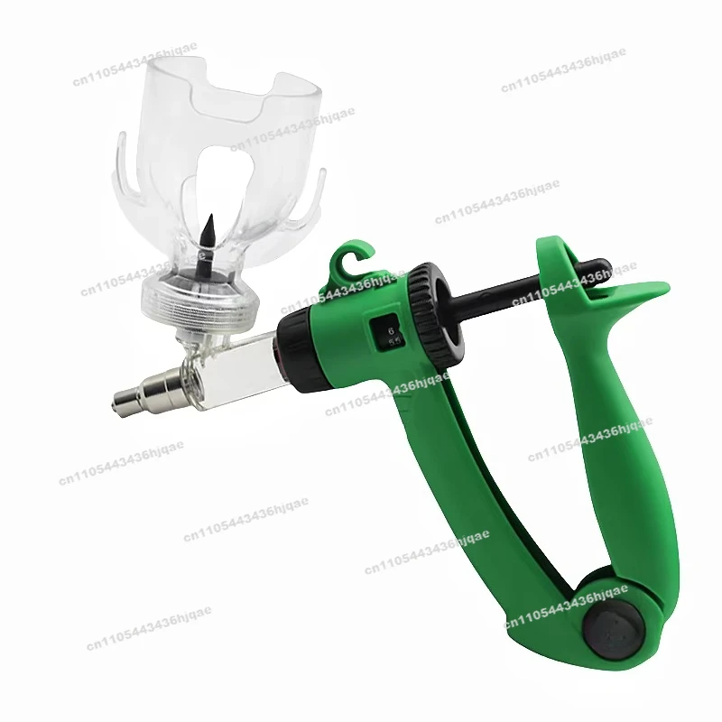 2Ml 6ML Green Veterinary Injector for Sheep Cattle Pig Automatic Continuous Veterinary Injector Plastic Vaccine Injector
