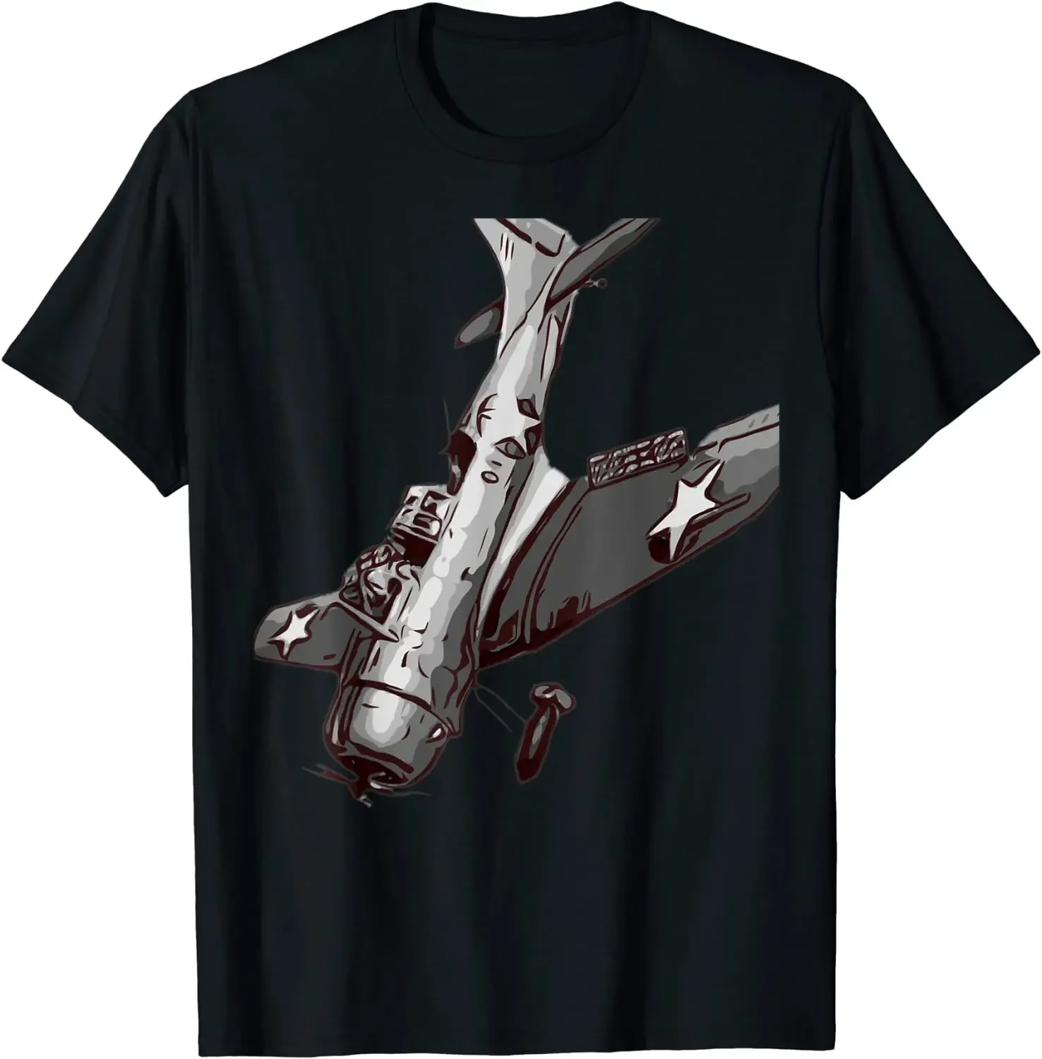 WW2 American Dive Bomber Warbird Plane Aircraft Men T-Shirt Short Sleeve Casual 100% Cotton O-Neck Summer Shirt