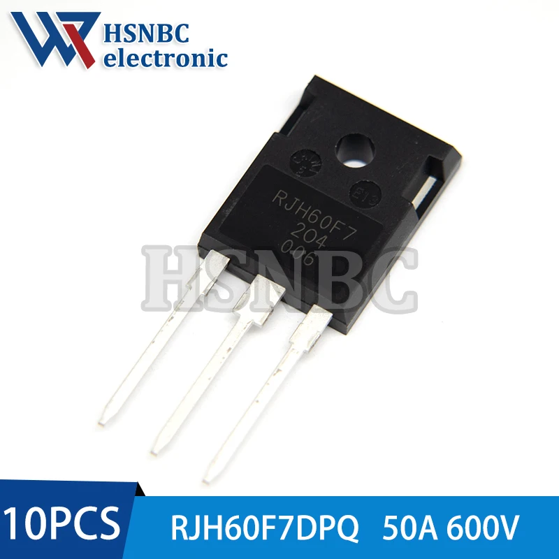 

10Pcs/Lot RJH60F7DPQ RJH60F7 RJH60F7DPQ-A0#T0 TO-247 50A 600V IGBT Power Transistor 100% New Original