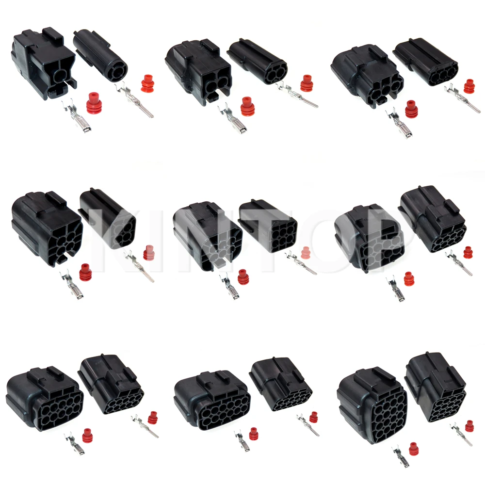 1 Set 1/2/3/4/6/8/10/12/16 Pins Denso Auto AC Assembly Plastic Housing Connector Car Sealed Truck Harness Plug 174262-2 174352-2