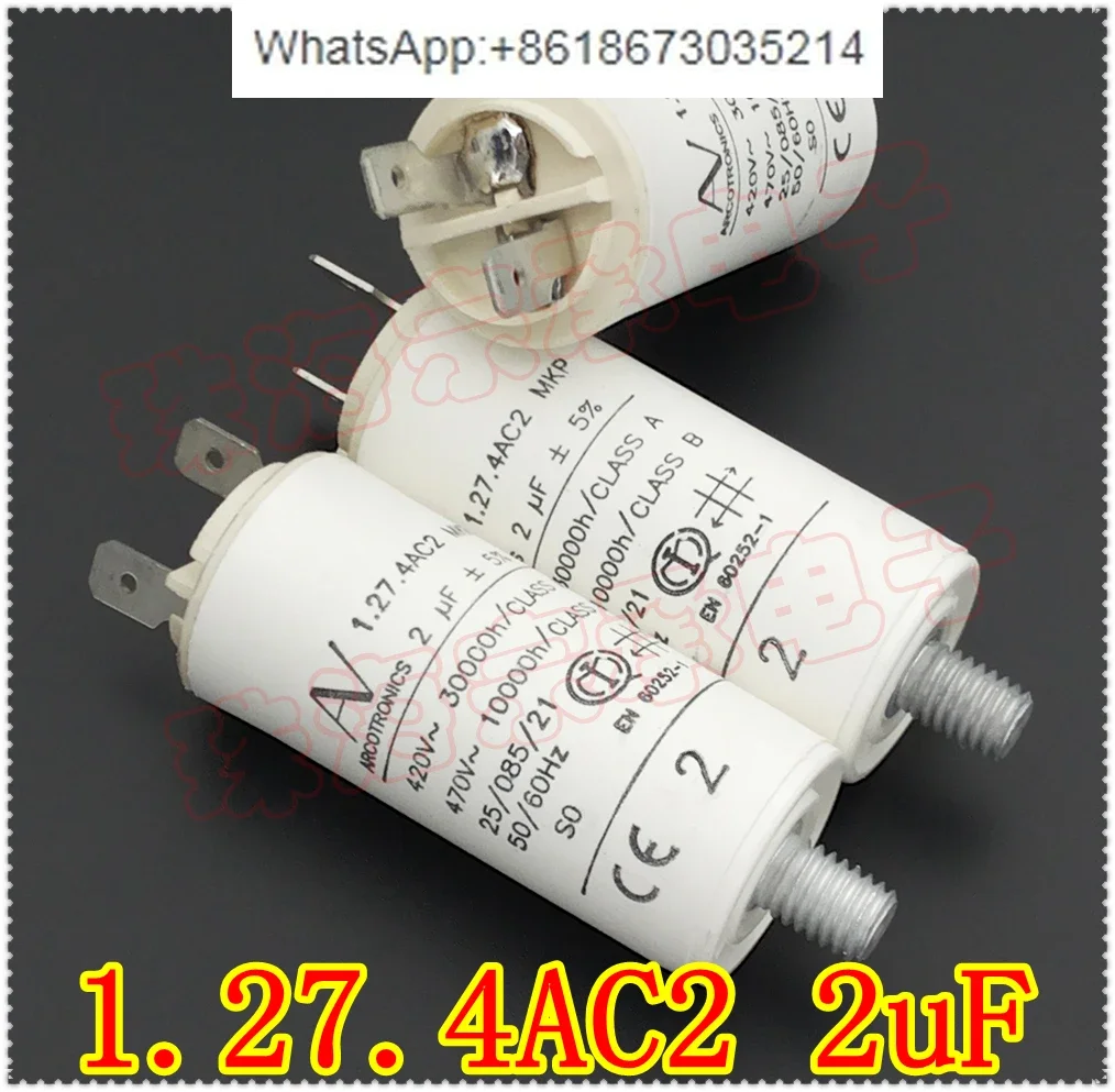 AV 1.27.4 AC2 MKP 2uF 420-470V Fan Motor Start Capacitor