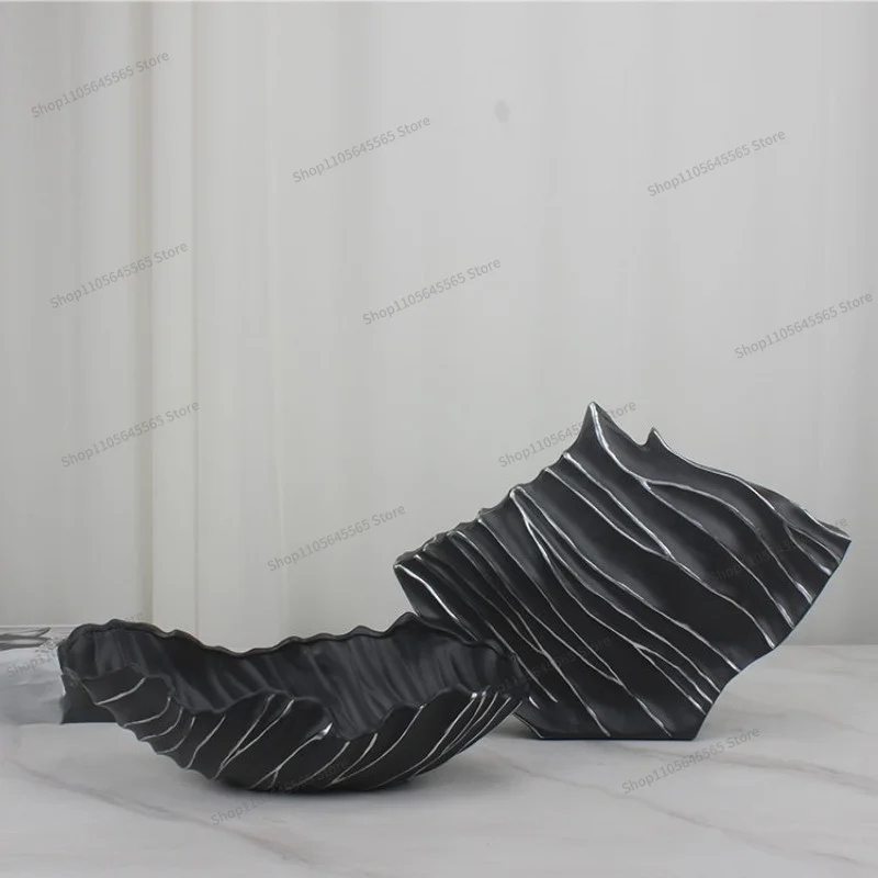 For Creative Black Fruit Plate Flower Utensils Decoration for Living Room, Study Room, Dining Room, Kitchen