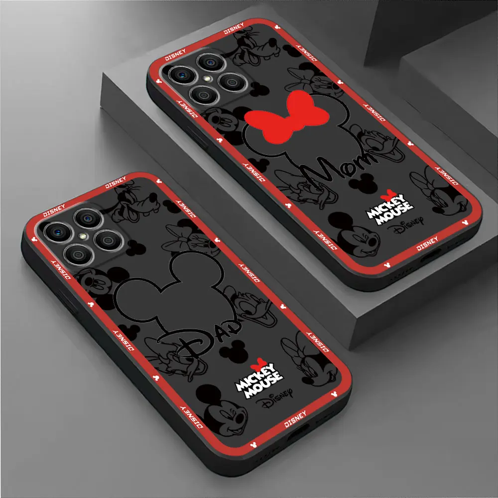 เคสโทรศัพท์ลายศิลปะโลโก้หนูดิสนีย์เกราะป้องกันเสริมกันกระแทกนิ่ม TPU สำหรับ Honor X6a 70 Magic5 Lite X8a X9a 90 Pro X7 8X X6 X8