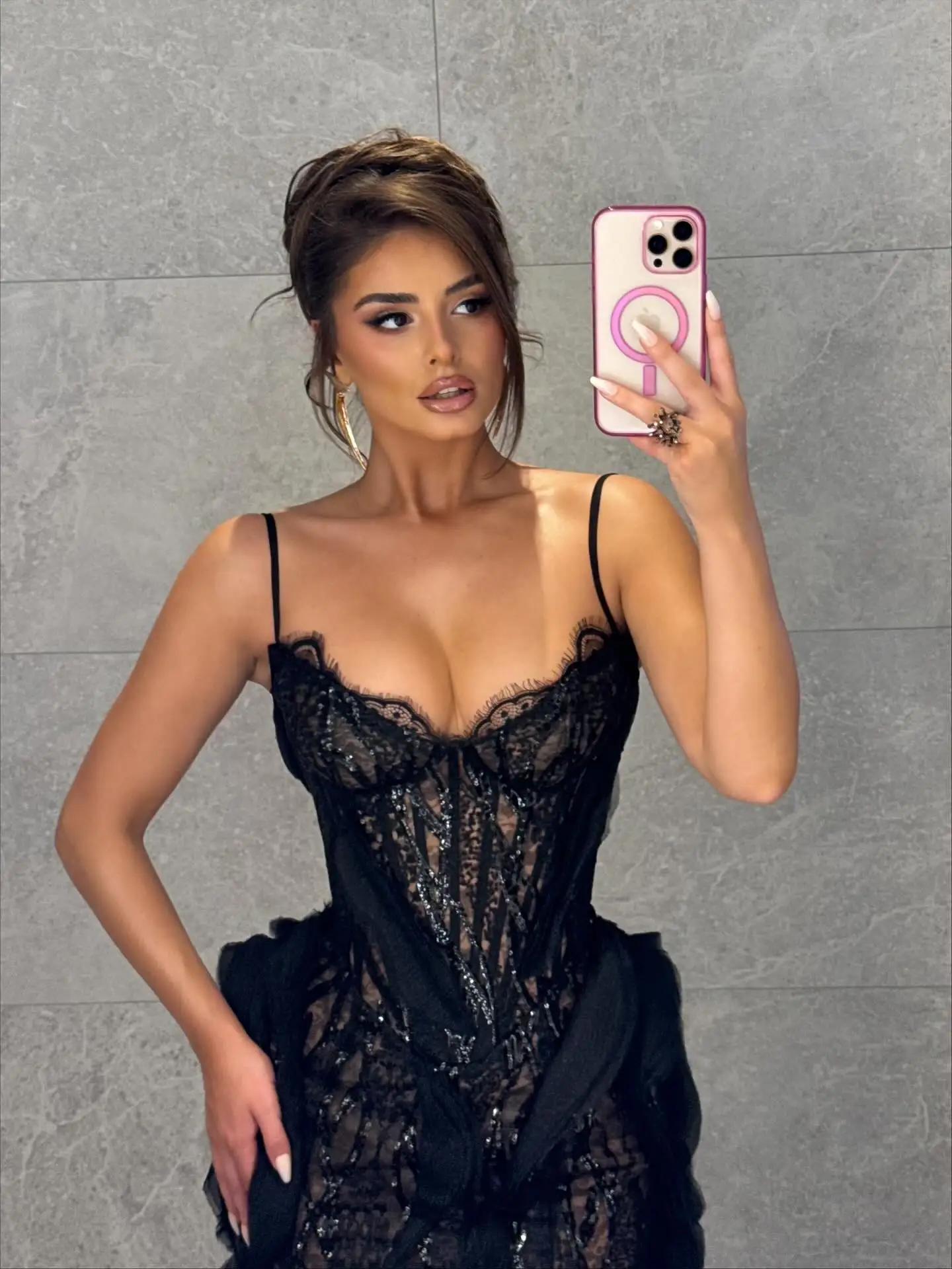 أسود الترتر الدانتيل حورية البحر ثوب مسائي 2026 فستان الحفلات فستان رسمي للحفلات الراقصة مثير ارتداءها ثوب طويل مع الكشكشة صورة ظلية 2026 #2