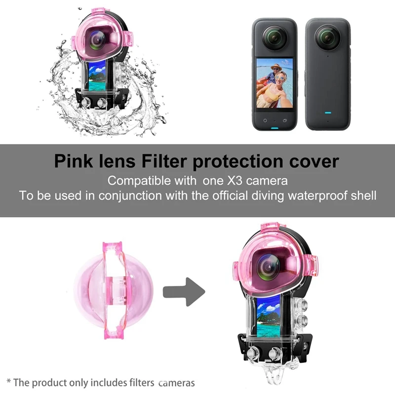 Dive Filter For Insta360 X3 Dive Case, Color Correction In Scuba Diving, Snorkeling And Underwater Photos Videos