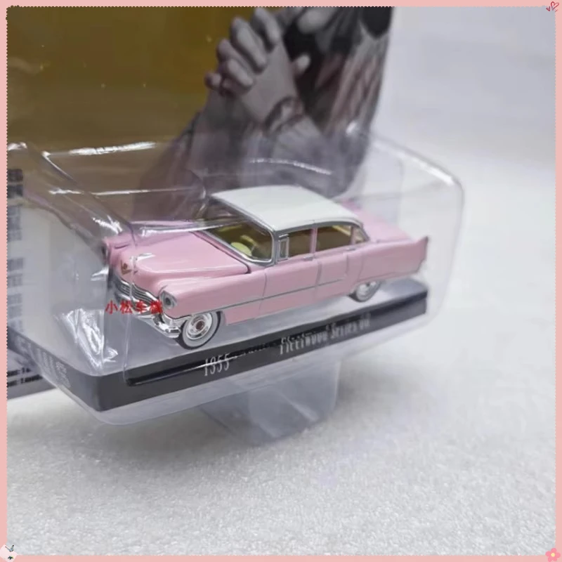 Greenlight 1:64 مقياس 1955 Cadi Fleetwood Series 60 الوردي طبعة سبيكة سيارة نموذج مجموعة ثابتة زينت هدايا العيد اللعب