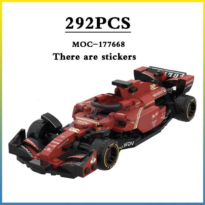 

MOC-177668 Building Block MOC-F1 Racing Car SF-24 Small Car Toys, Assembly Model 293PCS Kids Birthday Gift Christmas Toys Gifts