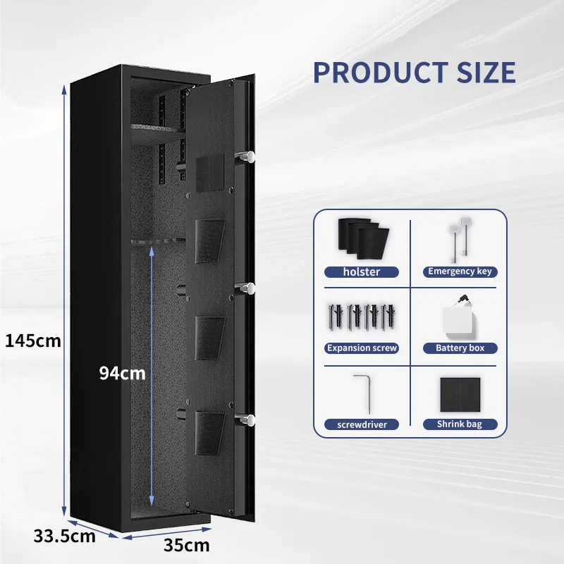 

Для оптовой продажи на рынках зарубежных, идентификация отпечатков пальцев, электронный замок с паролем, 5-длинные шкафы для пистолета, дополнительный пульт дистанционного управления WIFI