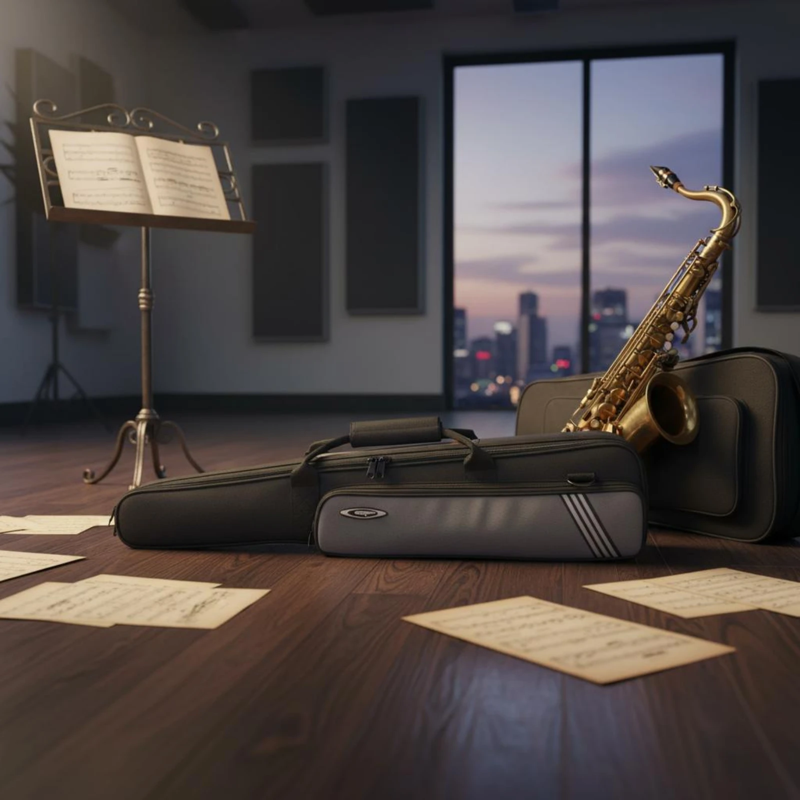 Saxophone Backpack Case Multiple Carrying Modes Clarinet Carry Bag Oboe Case Bag Padded Music Gear Water-Resistant