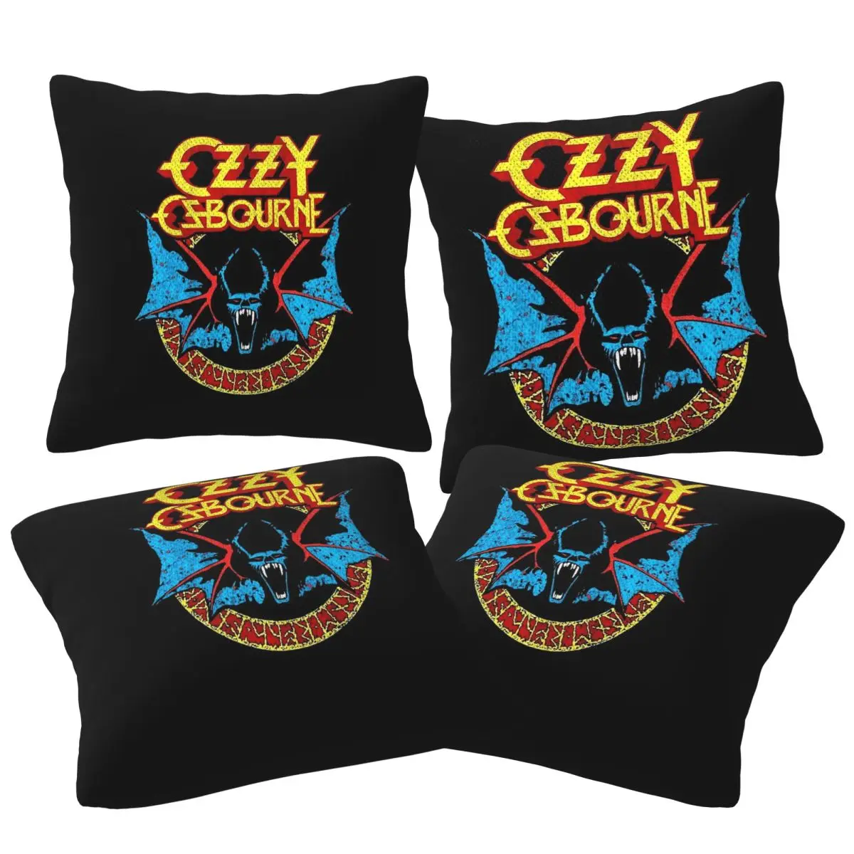 

Ozzy Osbourne Rock Band Heavy Metal 4pcs Square Pillowcase Cushion Cover Comfort Pillow Case Throw Pillow Cover for Home Car