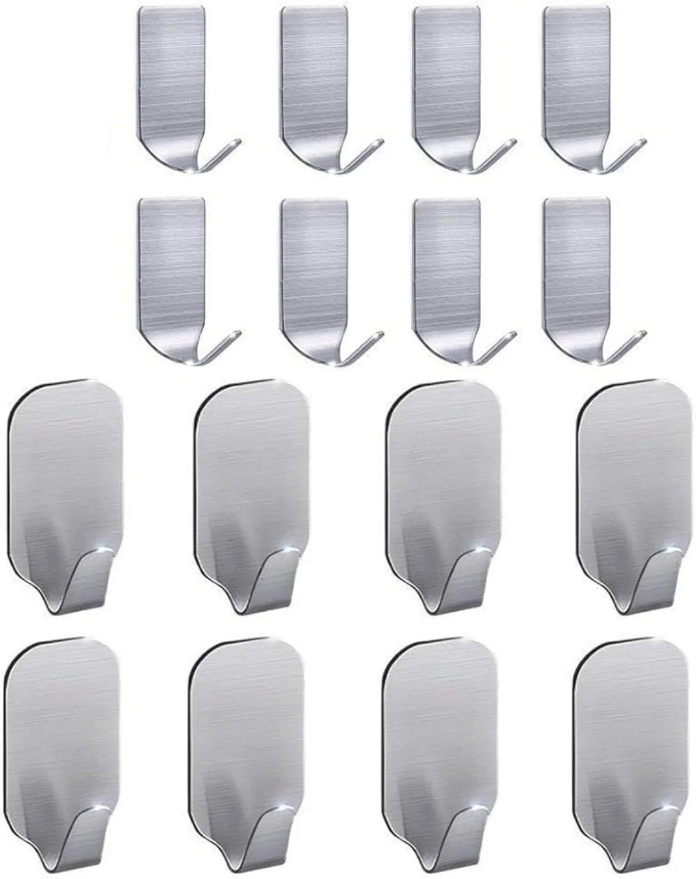 Conjunto de 12 peças em aço inoxidável com cola embutida para cozinha, loja, porta-toalhas, ganchos de parede para cozinha