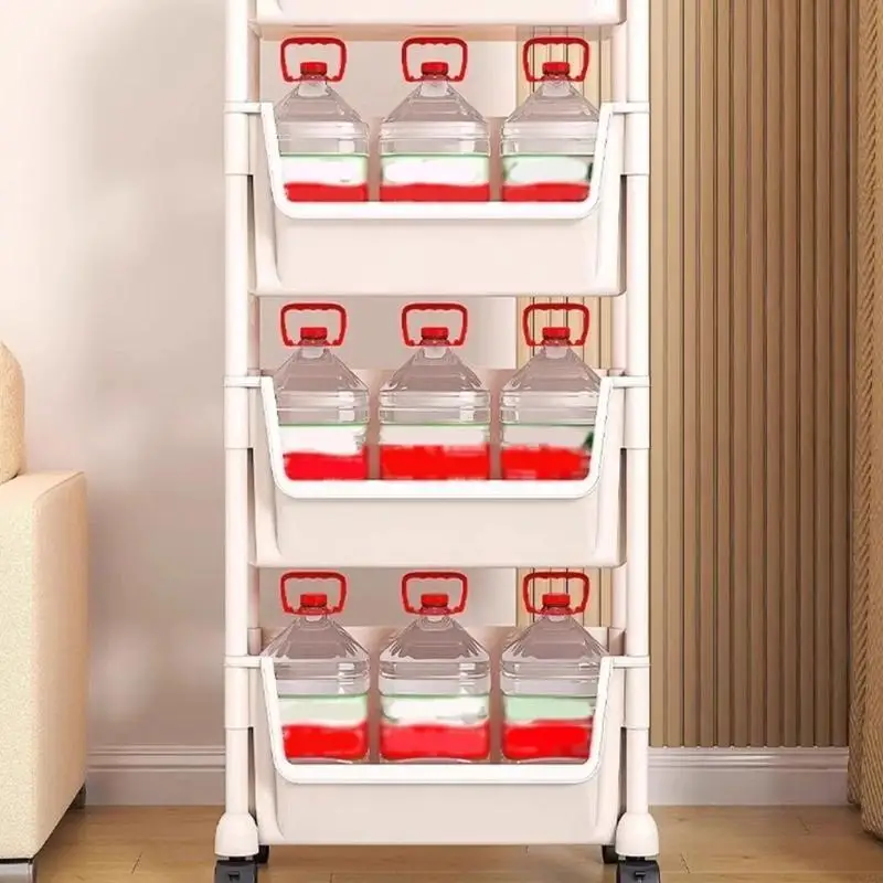 

Уникальная стойка для хранения на роликах, прочные полки с крючками для использования на лестничной клетке в ванной комнате C7AC