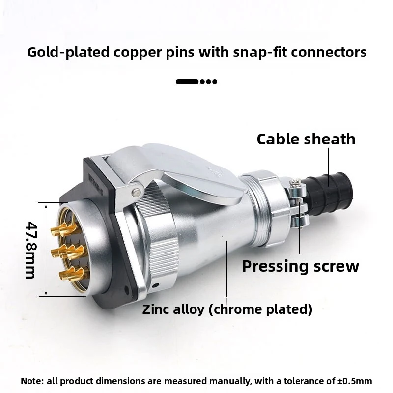 Weipu Waterproof aviation plug socketWY48-5-20 27-38-42Core Straight fixedTIFlange SocketZG