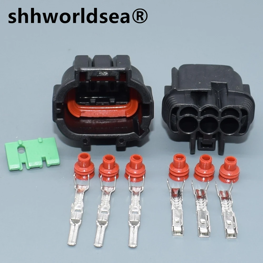 

shhworldsea 3pin 2.2mm 6188-0555 6185-0868 Sealed Male and female Wire Connector for Automotive Wiring Plug PB291-03027