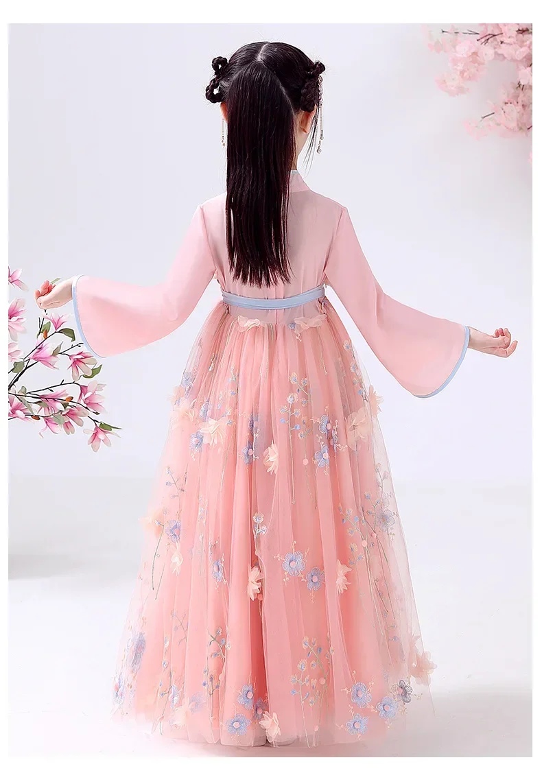 فستان بناتي للهالوين لعام 2025 على الطراز الصيني من Hanfu ملابس أطفال خرافية للهالوين ملابس تنكرية تقليدية للأطفال