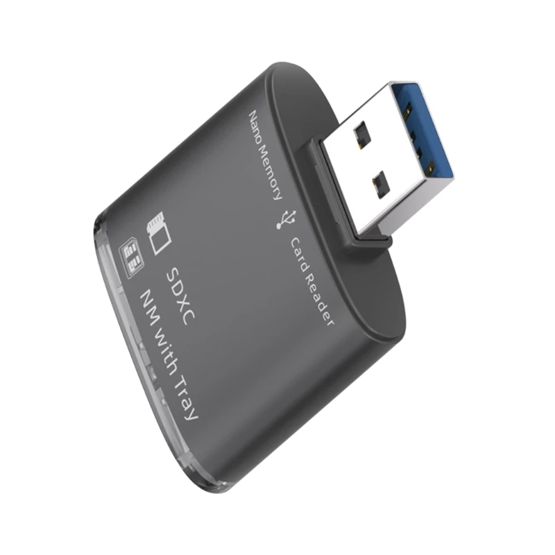 Compact USB2.0/USB3.0 to NM Card Reader Supports Various Memory Cards, Quick File Access Supports up to 2TB Memory Dropship