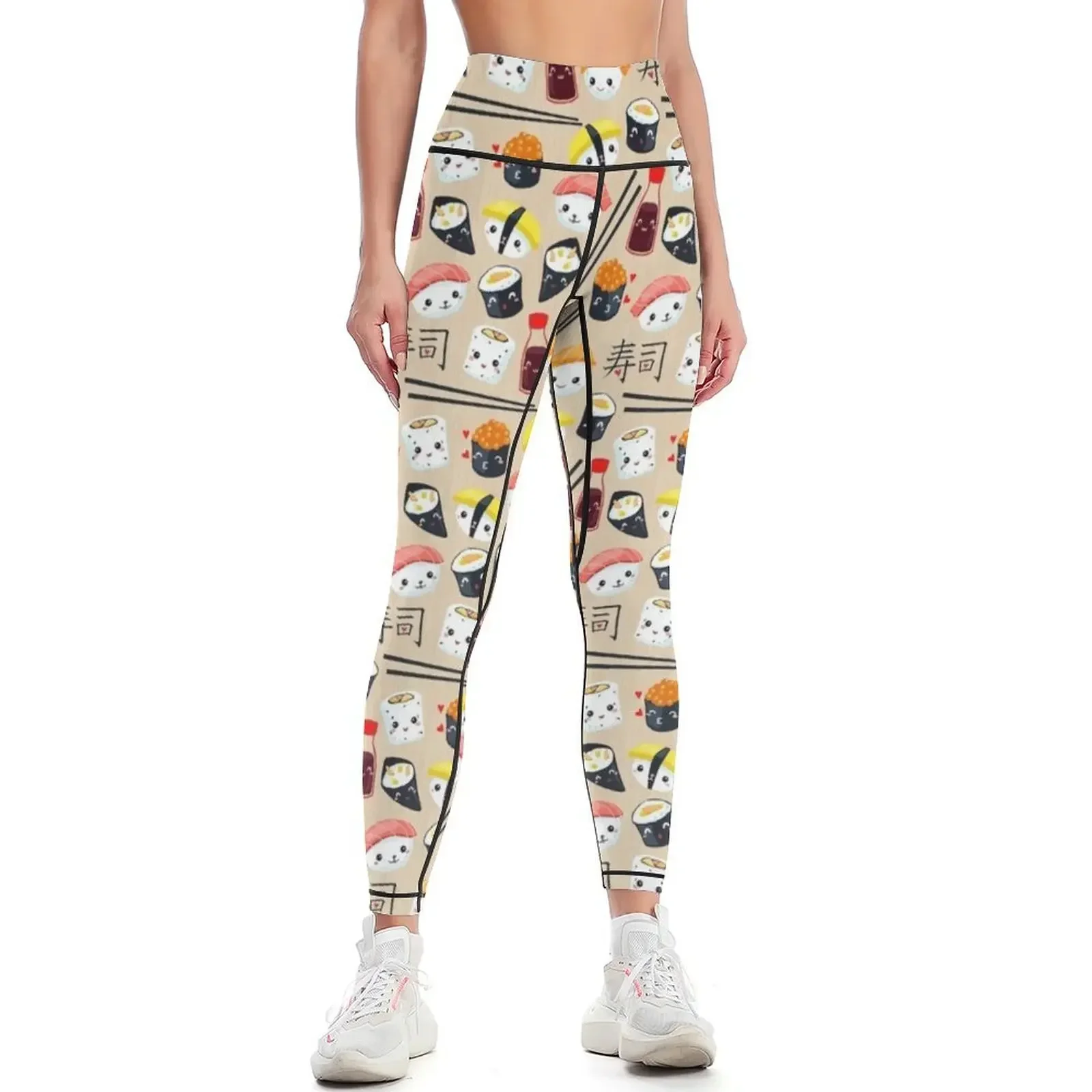 

Kawaii Sushi Leggings Women's sportswear Sports female Sweatpants legging push up Womens Leggings