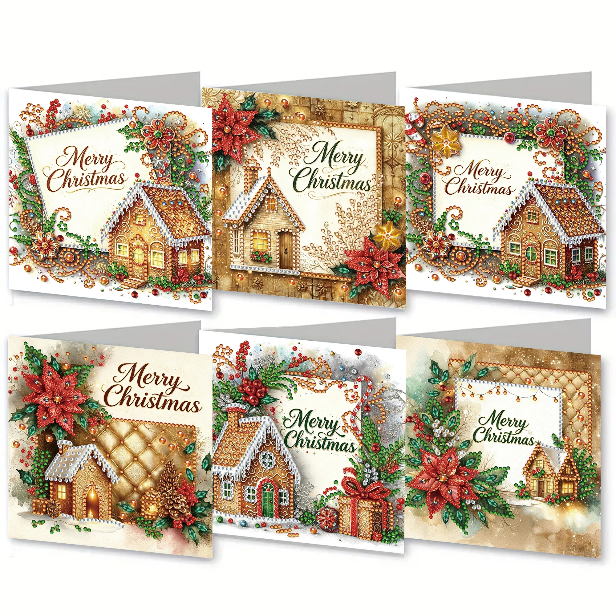 Resin Art Canvas - 6-Piece DIY Diamond Painting Greeting Card