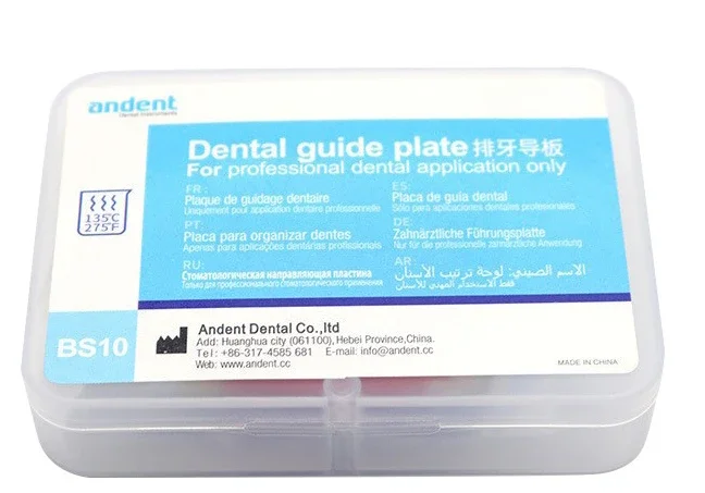 Dental Guide Plate for Tooth Arrangement Dental Guide Template Plate Measurement Tools Orthodontic Ruler Lab Technician Tools