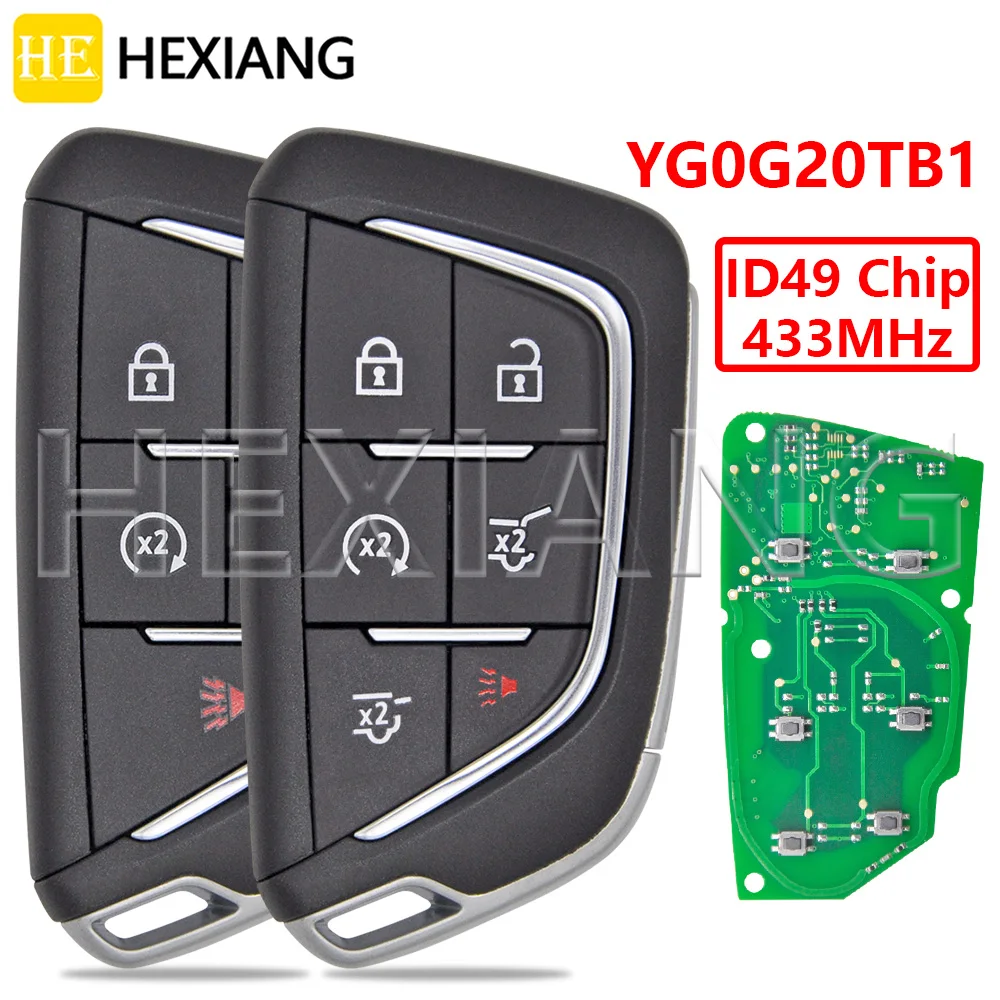 

HE YG0G20TB1 ID49 433 МГц Keyless Go автомобильный ключ дистанционного управления для Cadillac Escalade CT4 CT5 2020 2021 2022