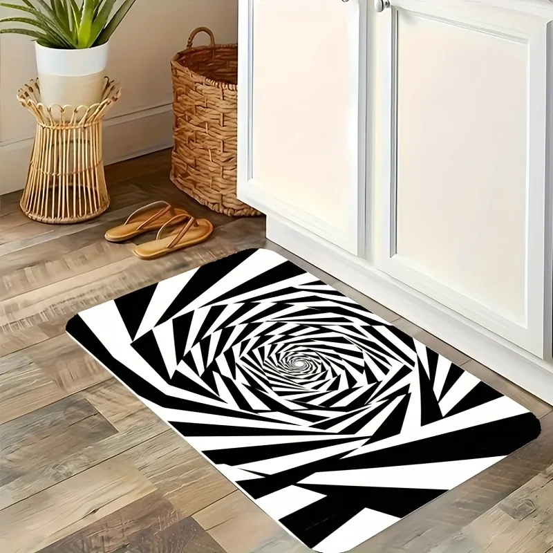 

1PC 3D Pattern Kitchen Rug Non-Slip Door Mats Pop design Bathroom Rug Bath Mat Carpet for Home Sink Laundry Decor