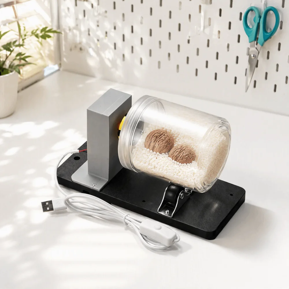 Variable Speed Bead Polishing Tumbler Automatic Adjustable-Speed Mini Rock Tumbler Low Noise Polishing Machine