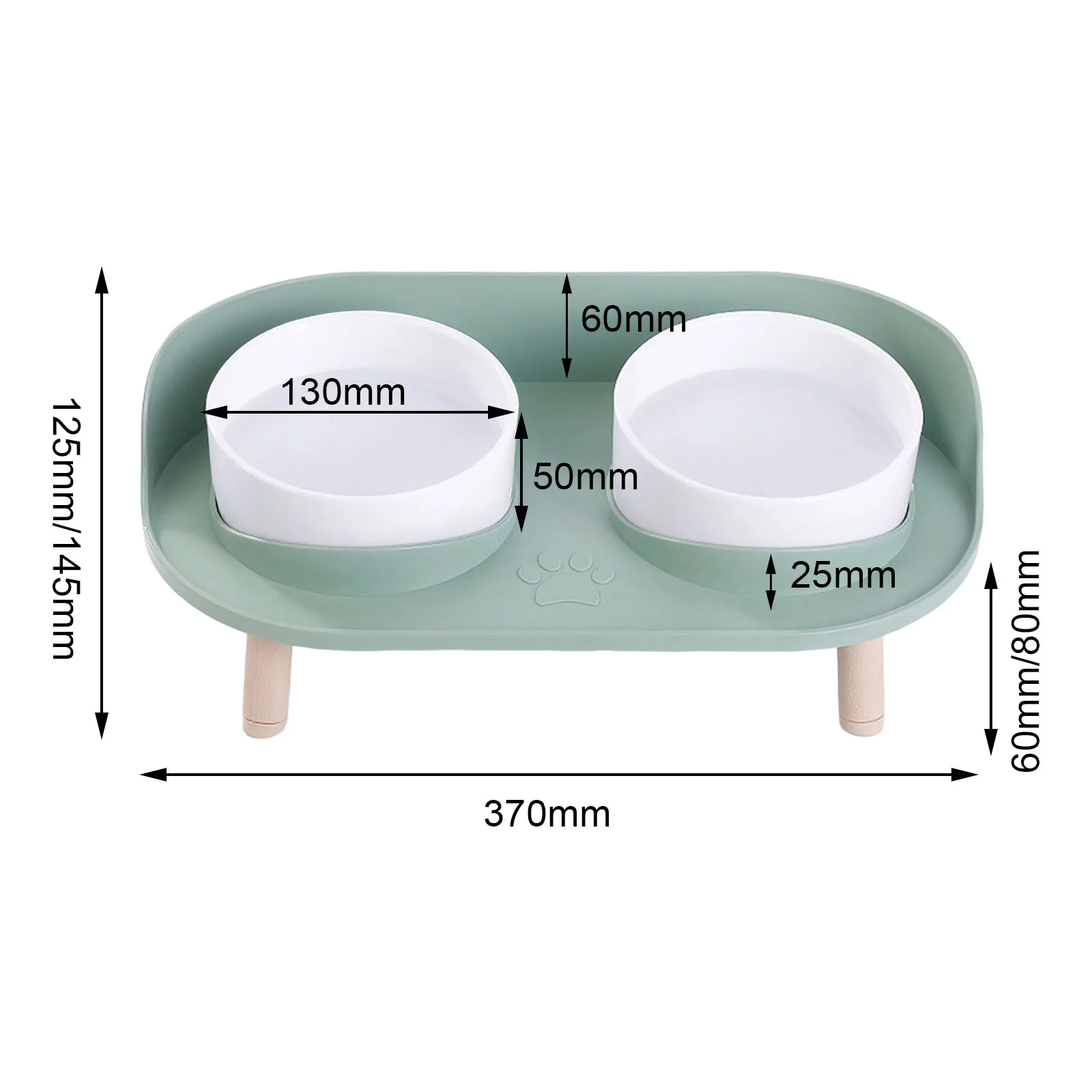 Cat Double Bowls Dog Bowl Stand Pet Feeder Adjustable Kitten Puppy Food Water Feeding Pet Supplies