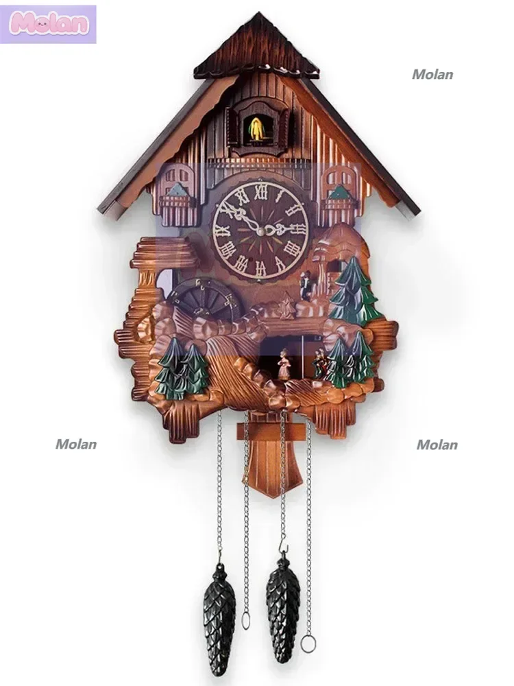 

Creative and stylish cuckoo wall clock cuckoo bird time children's clock modern simple living room Taiwan movement clock