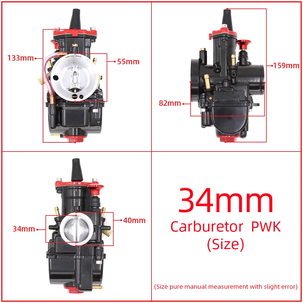 PWK Carb Universele Modificatie Motorfiets Carburateur Voor Scooters ATV Met Power Jet Crossmotor Motocross Platte Hoge Prestaties
