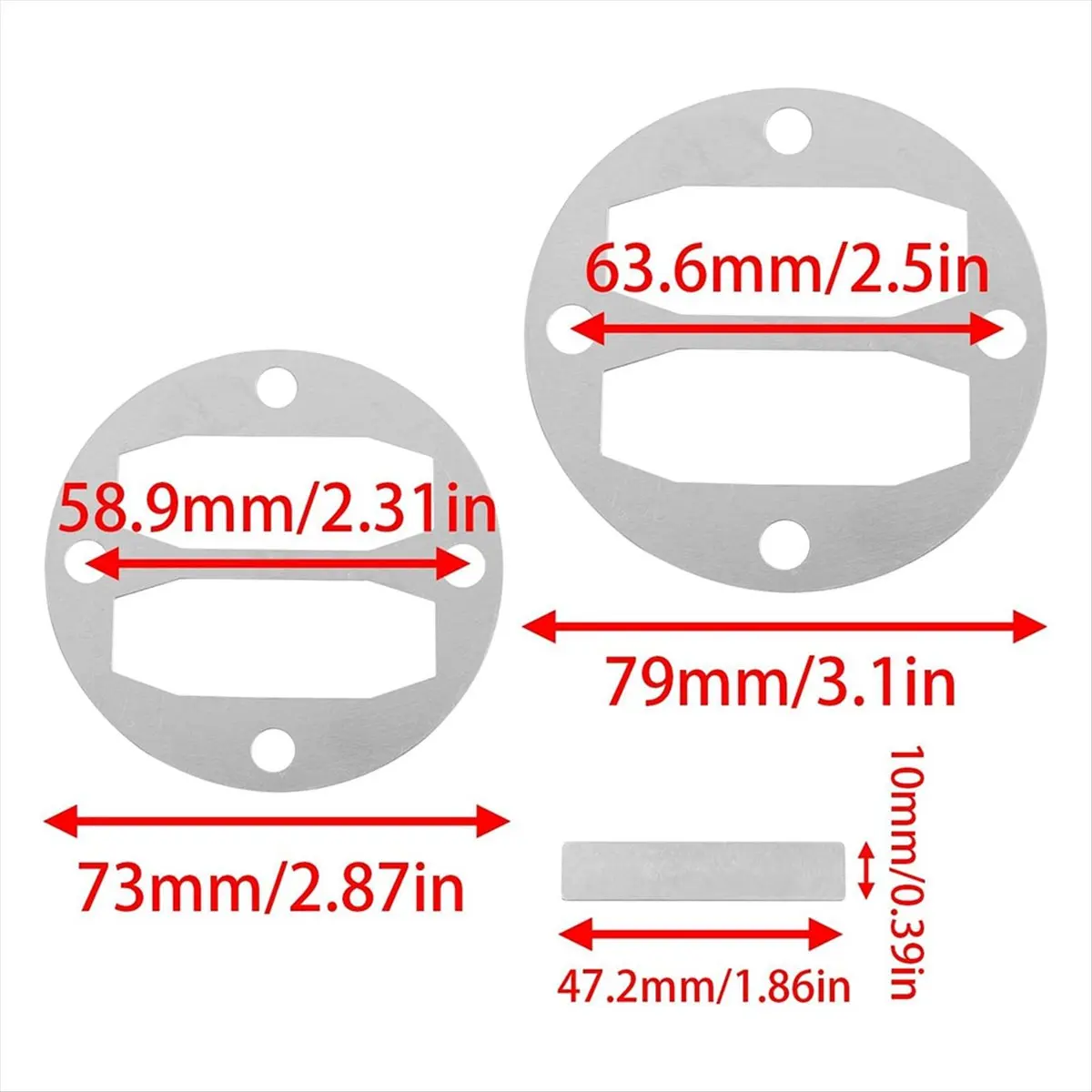 A72P Air Compressor Gasket Kit Central-Pneumatic Compressor Parts for Air Compressors 68740 69667 67501 (3.11inch)