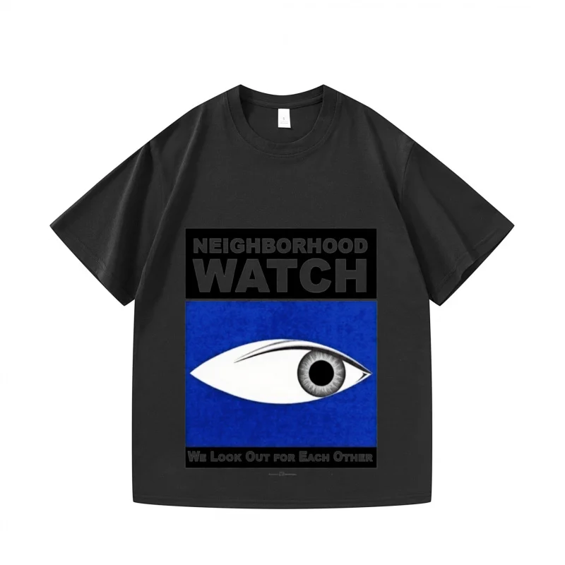

Мужская футболка черного цвета соседства с принтом глаз, повседневная повседневная одежда, топ в уличном стиле