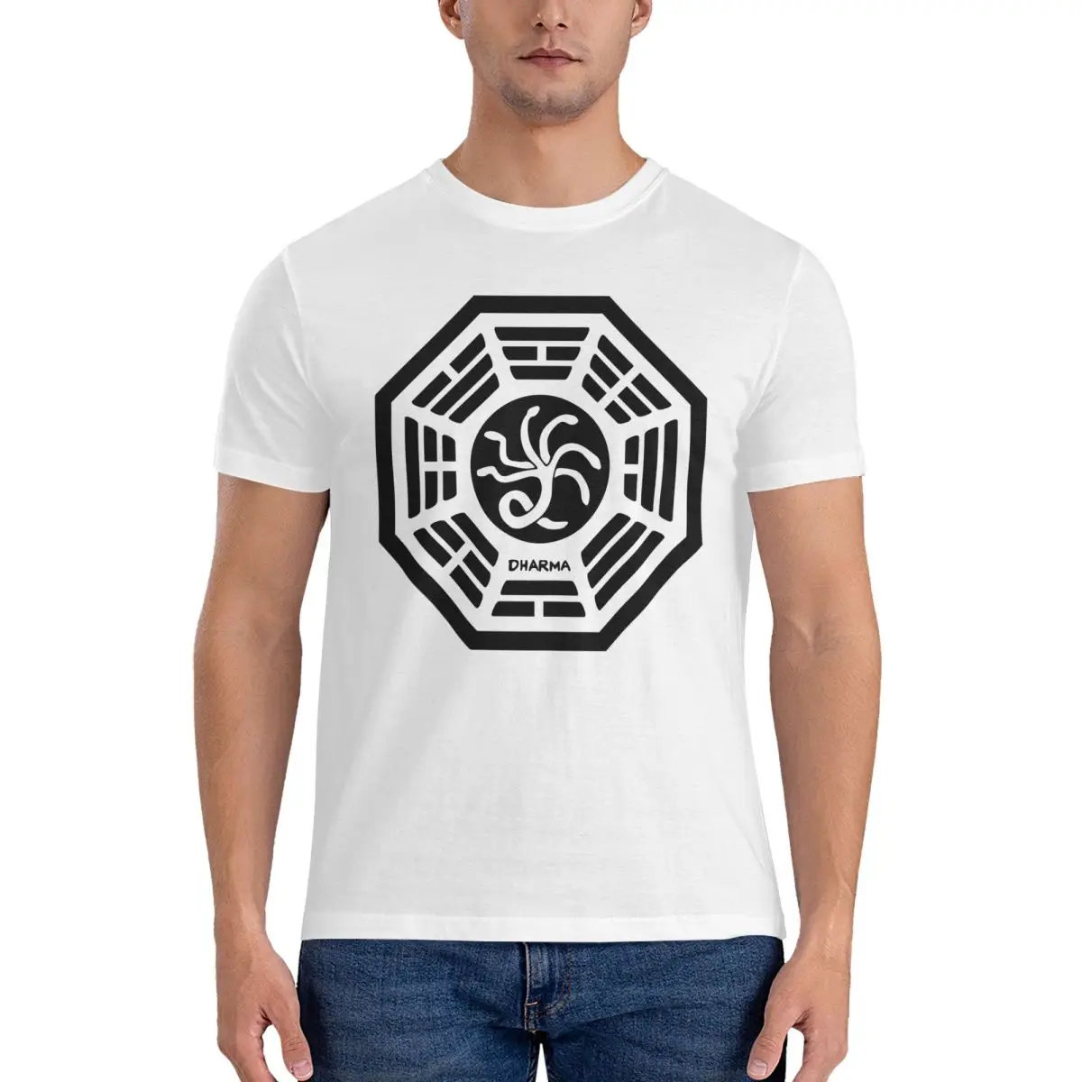 

Lost Dharma Initiative The Hydra T-Shirt for Men Cotton Plus Size T Shirts Men's Short Sleeve Crew Neck Summer Clothes