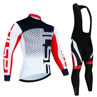 Conjuntos de camisetas de ciclismo profesionales para hombre, conjunto de babero de ciclismo de manga larga para montar en otoño, ropa de bicicleta transpirable MBT para primavera 2024