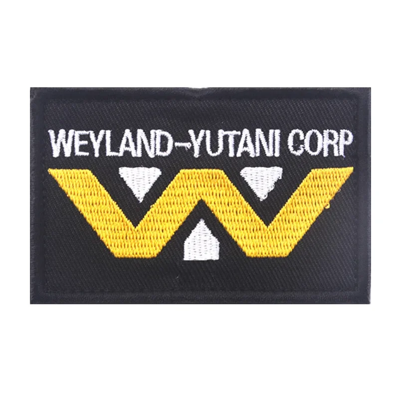 Alien Prometheus Hook and Loop Morale Badge Welland Company Logo Embroidered Armband Patch Backpack Military Tactical Stickers