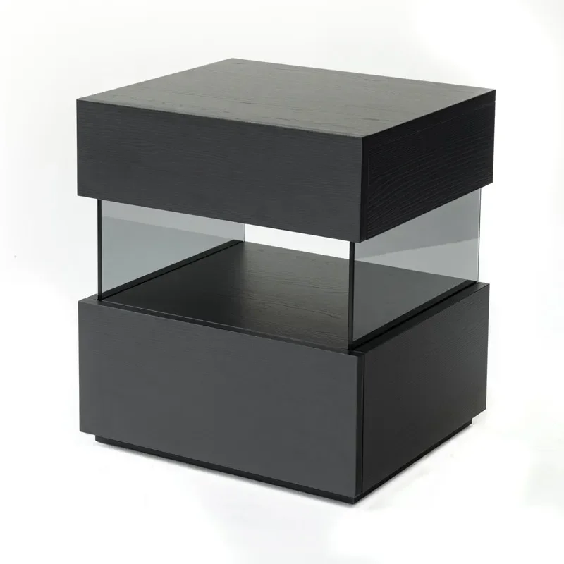 Italian minimalist suspended bedside table, simple modern bedroom bedside storage cabinet