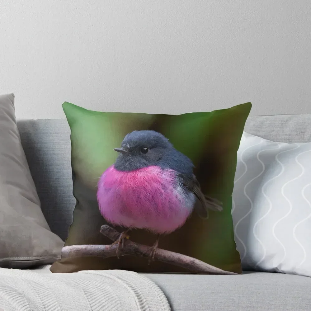 

Pink Robin Throw Pillow Embroidered Cushion Cover Ornamental Pillow Cushions For Children Pillowcases Bed Cushions pillow