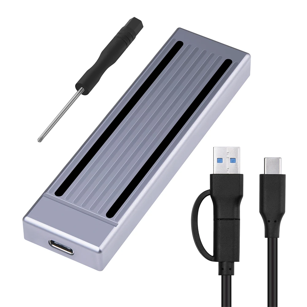 Adaptador de carcasa SSD M.2 NVME/NGFF/Dual protocolo unidad de estado sólido carcasa externa SSD para SSD 2230/2242/2260/2280