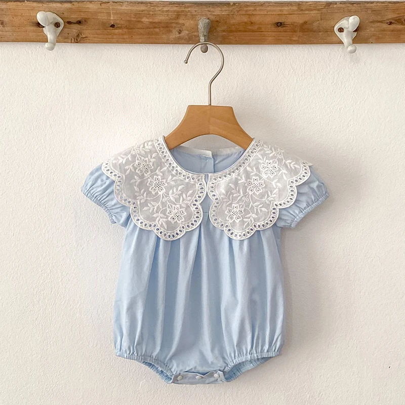 New Sister Matching Outfit Princess Dress Toddler Baby Girls Petal Collar  Dresses Summer Girl Baby Romper Blue Princess Romper - AliExpress 1501
