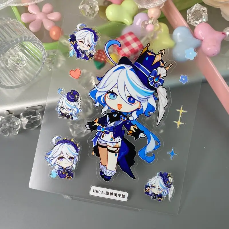 Genshin Impact Funina Relief Three-Dimensional Sticker Cute Cartoon Mobile Phone Case Tablet Computer Waterproof Sticker