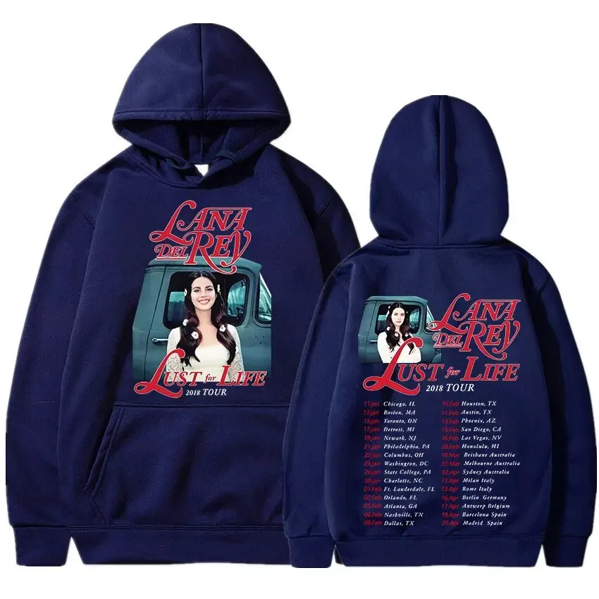 Sweats à capuche College Lana Del Rey pour hommes et femmes, pulls PVD, streetwear Harajuku, chanteur, vêtements unisexes, nouveau