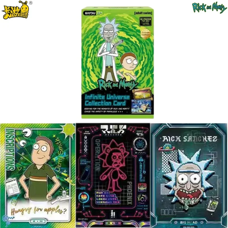 kayou-authentique-rick-et-morty-carte-a-collectionner-infiniteuniverse-xingyaobao-produit-derive-d'animation-jouet-pour-enfants-cadeau-de-vacances