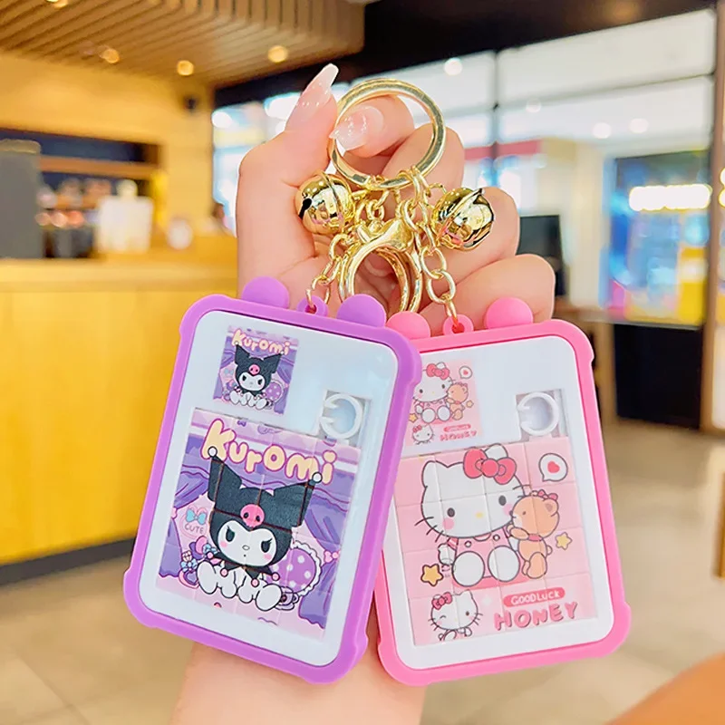 

Брелок Sanrio, игрушка-пазл Hello Kitty, оригинальная мультяшная Студенческая головоломка, игровая консоль, милая детская Праздничная игрушка