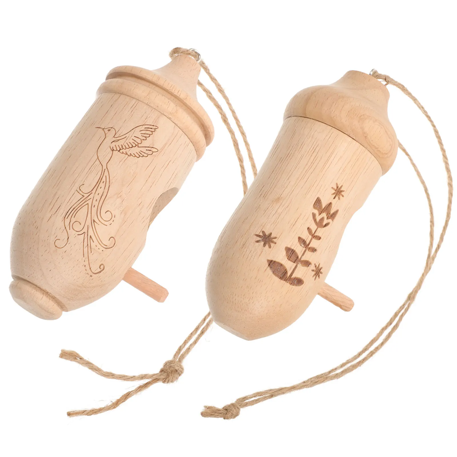 

2Pcs Hummingbird Wooden Outdoor Hanging Garden Nest Decorative Wood Bird Sleeping Box Bird Kit Birdhouses